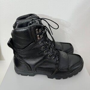 Creative Recreation Black‎ Leather High Combat  boots Size 9.5